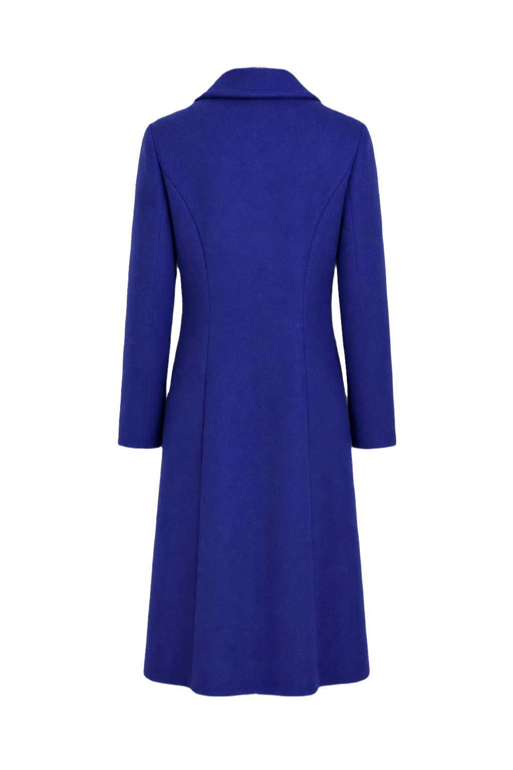 1980s Royal Blue Wool Coat - Back View