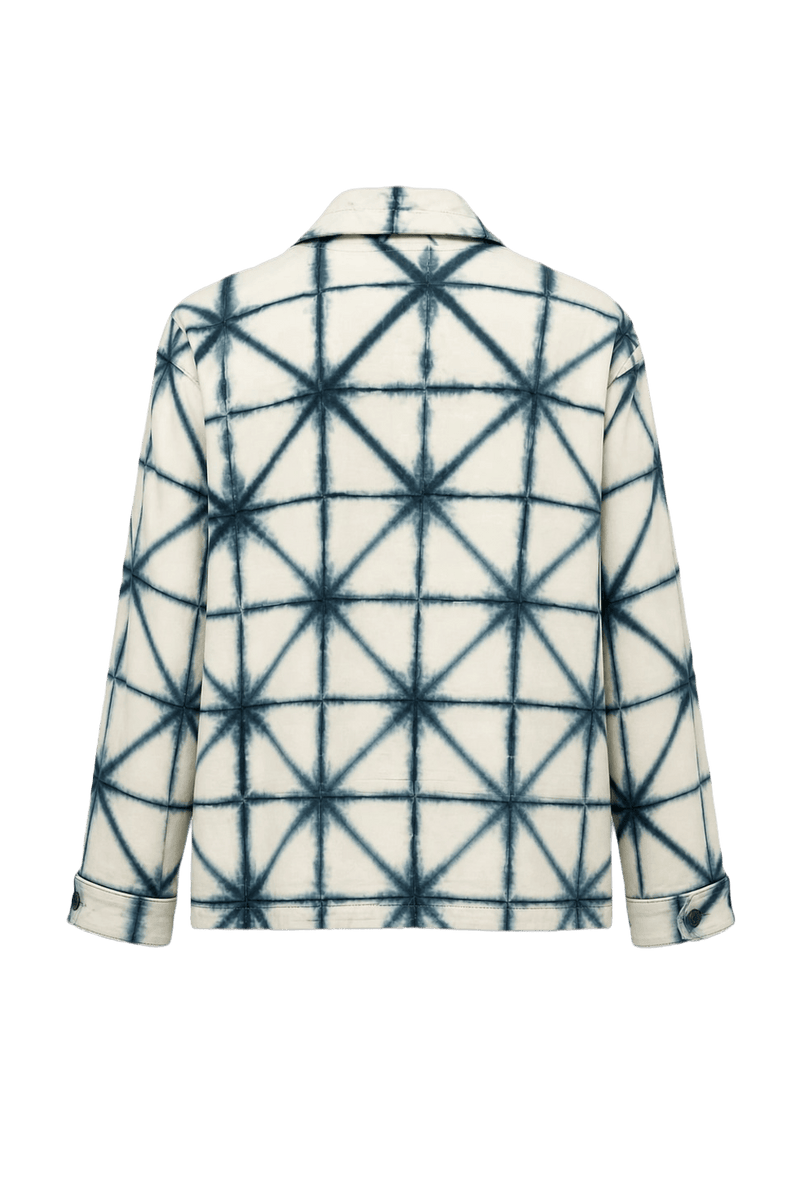 1990s White Cotton Jacket - Back View