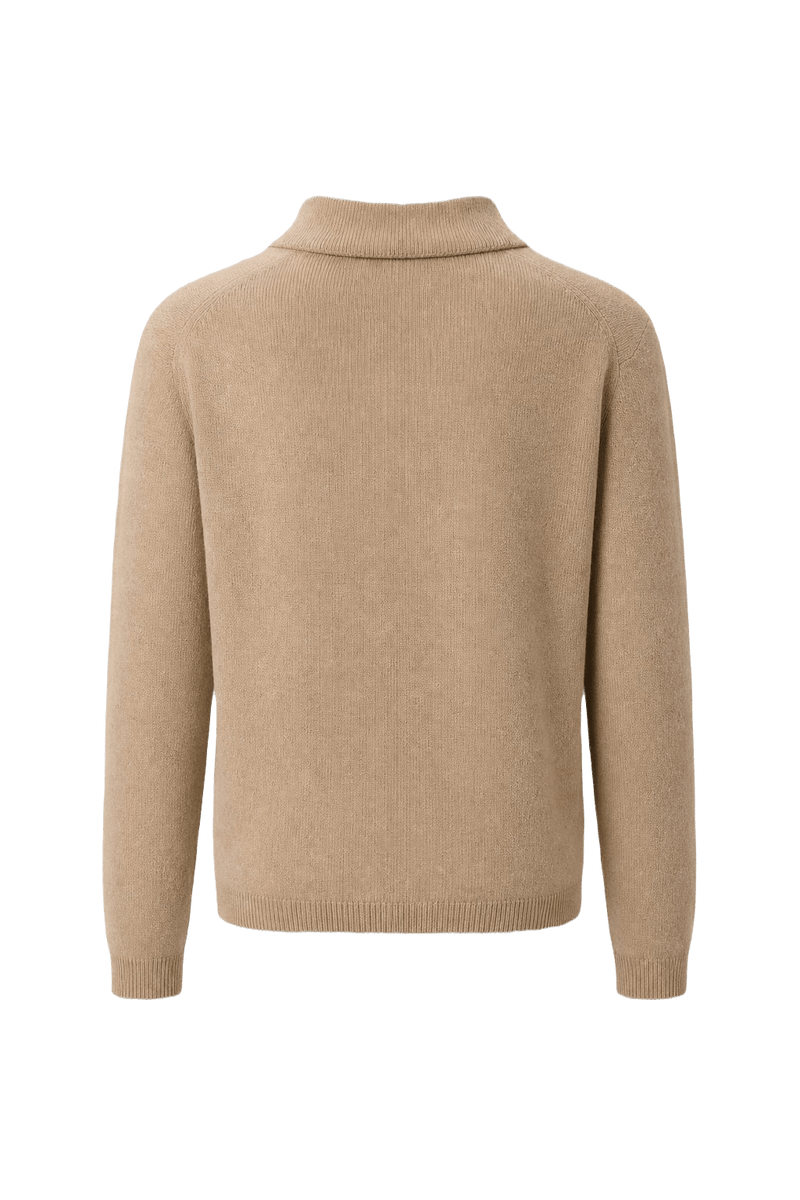 1950s Beige Cashmere Cardigan - Back View