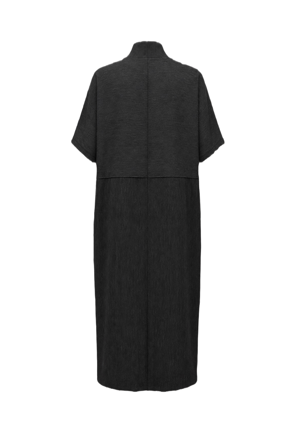 1980s Black Synthetic Blend Knit Dress - Back View