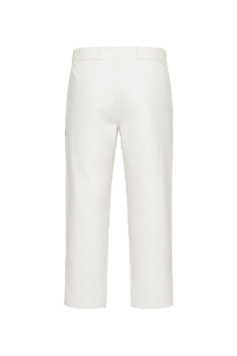 1990s White Cotton Pants - Back View