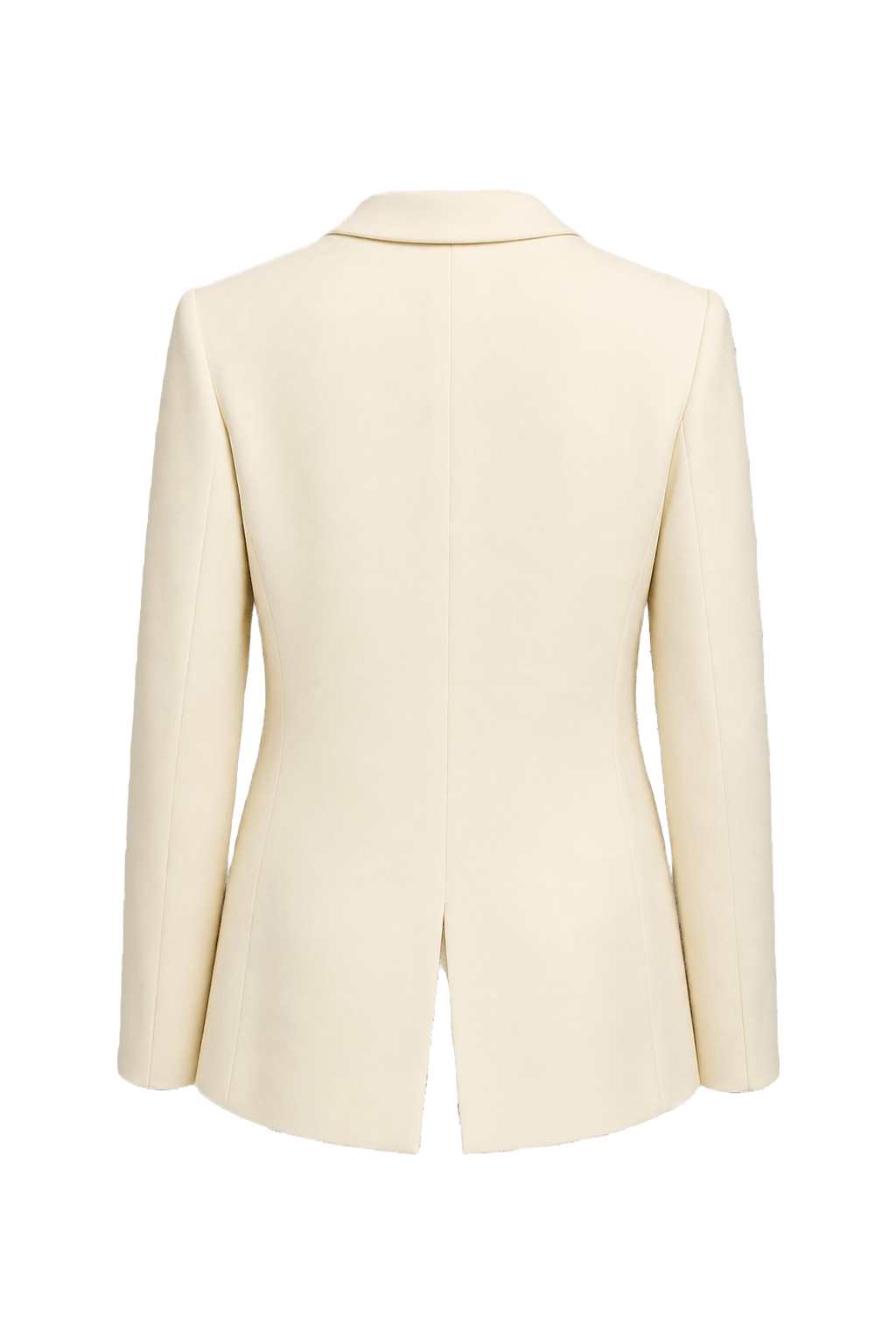 1980s Cream Synthetic Blend Blazer - Back View
