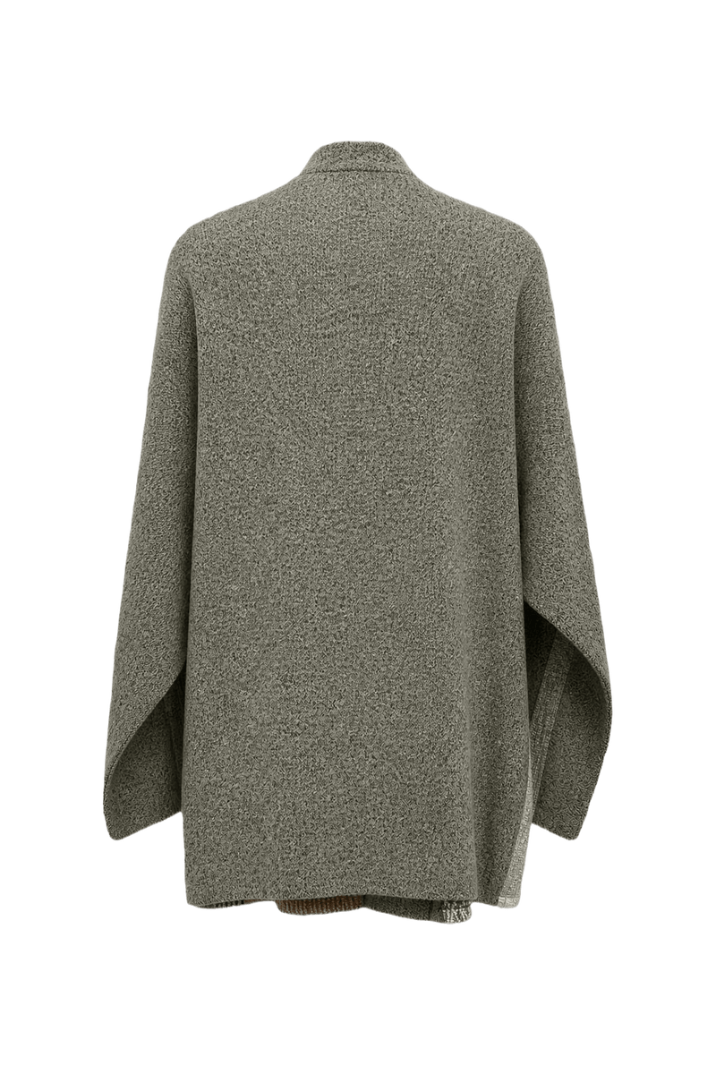 1990s Olive Green Wool Blend Cardigan - Back View