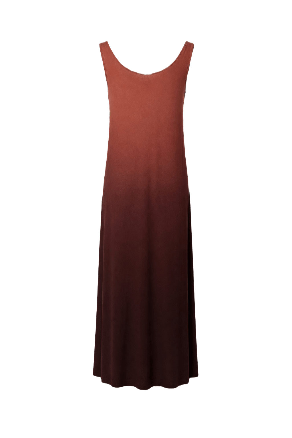 1990s Brown Synthetic Blend Maxi Dress - Back View