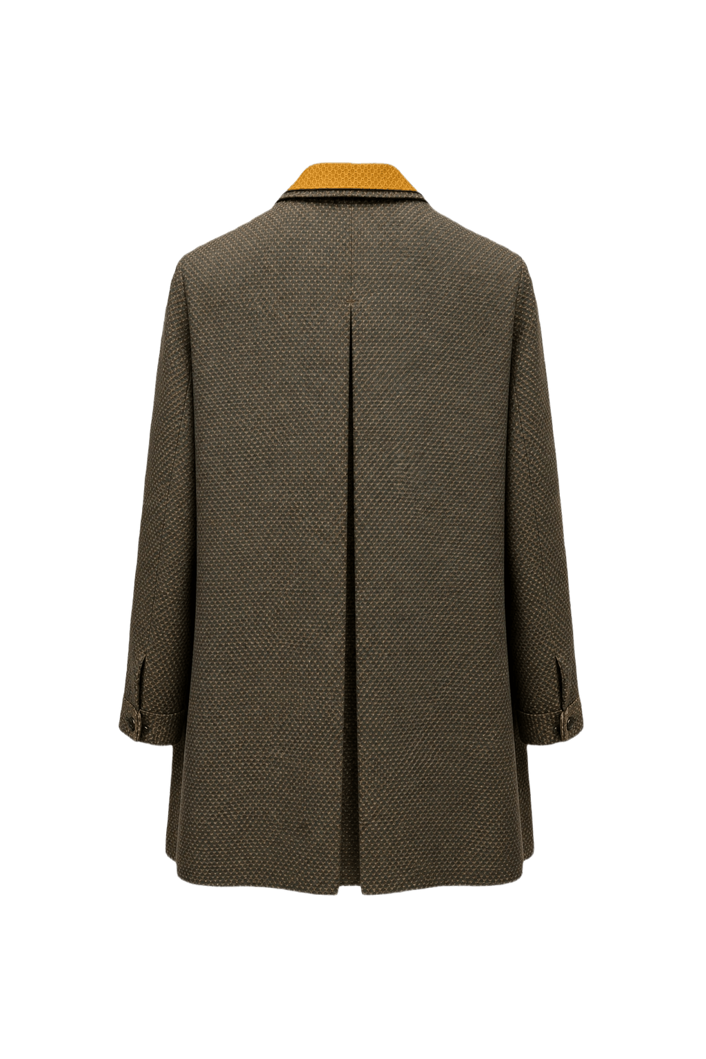 1990s Brown Silk Coat - Back View