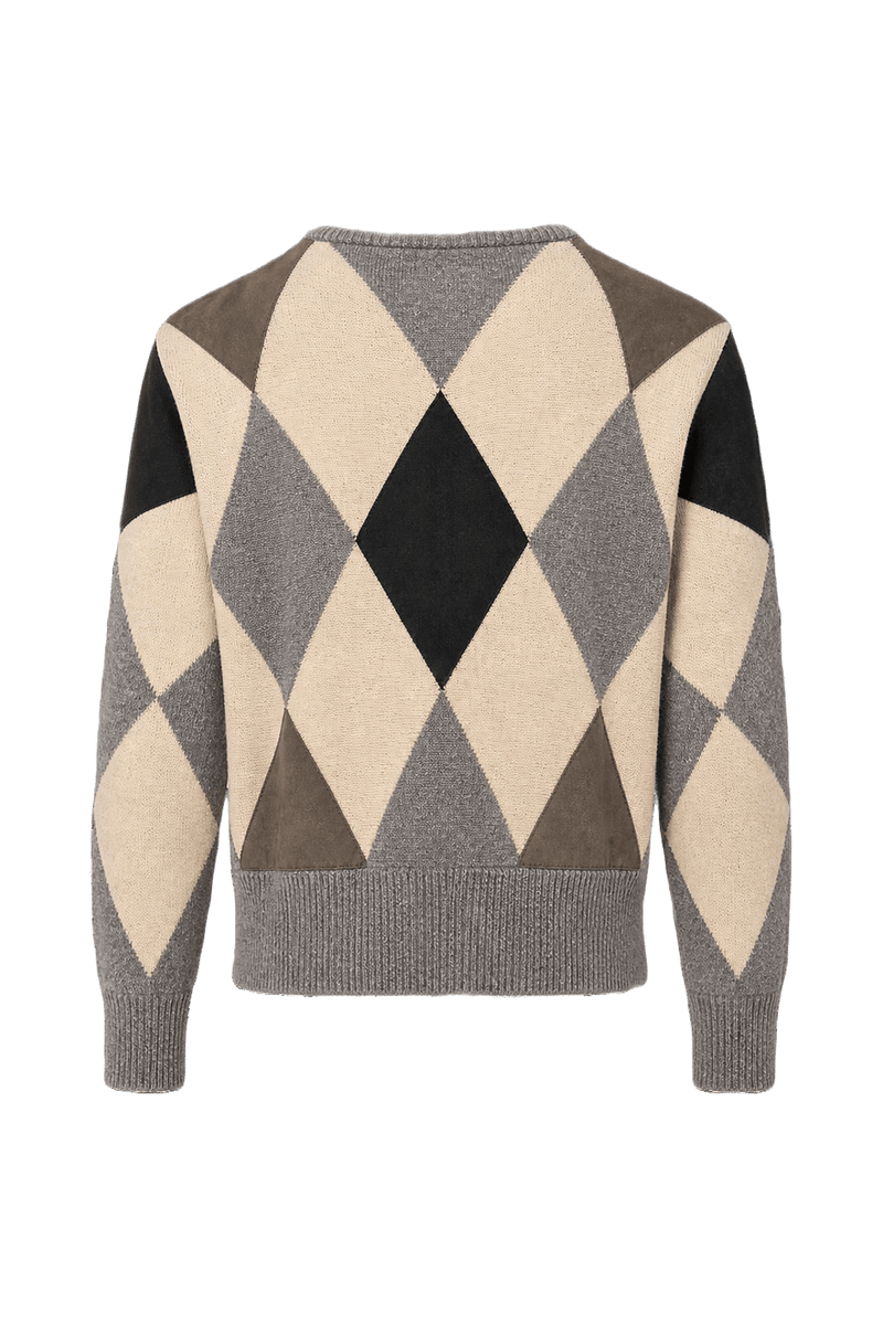1990s Beige Wool Blend Sweater - Back View
