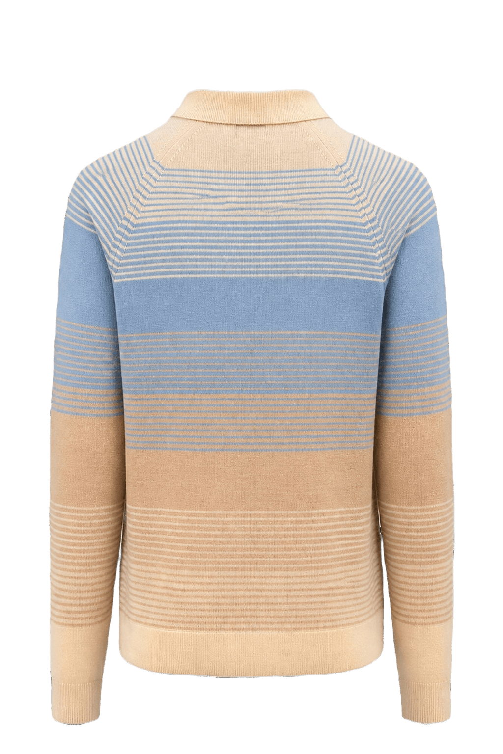 1970s Light Blue Cotton Blend Sweater - Back View