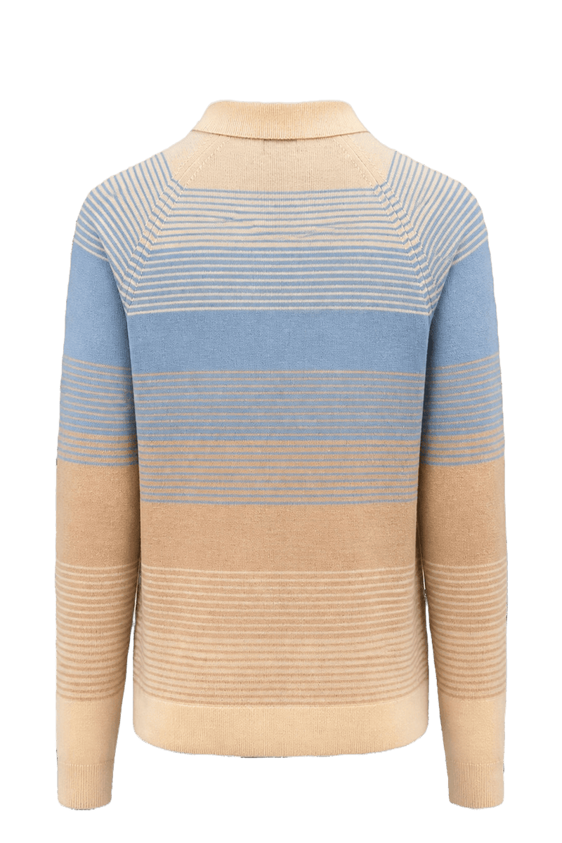 1970s Light Blue Cotton Blend Sweater - Back View