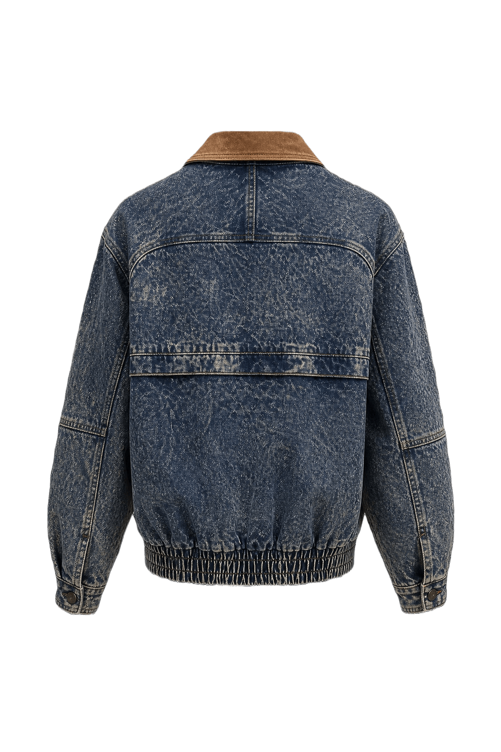 1990s Blue Denim Jacket - Back View