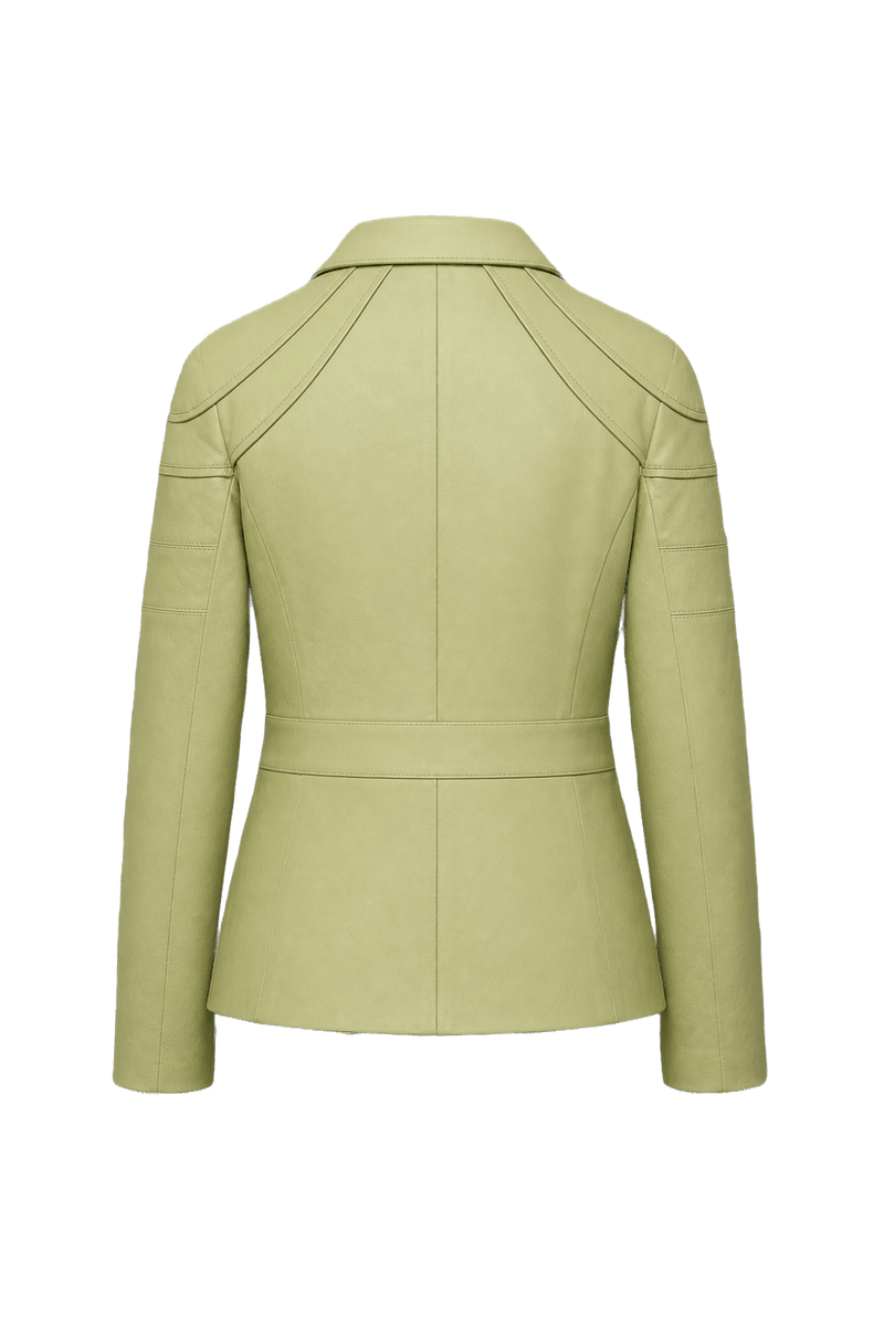 1960s Light Green Cotton Jacket - Back View