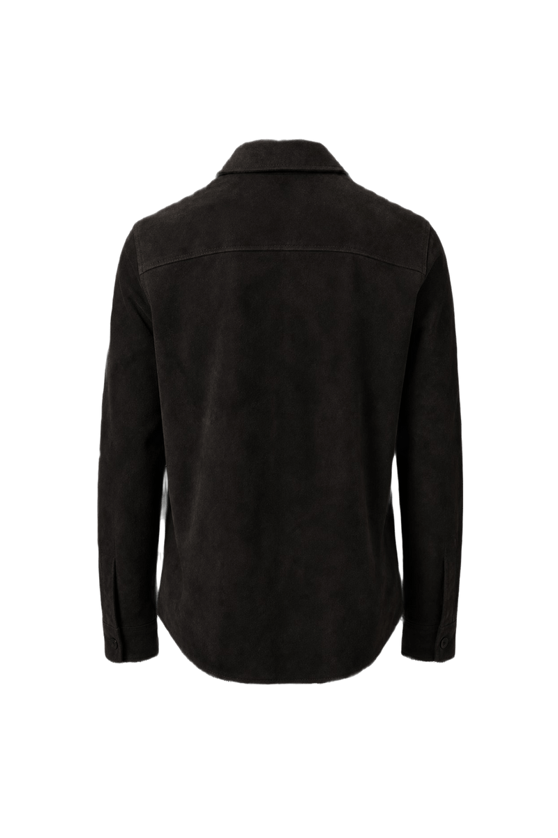 2000s Black Suede Women's Jacket - Back View