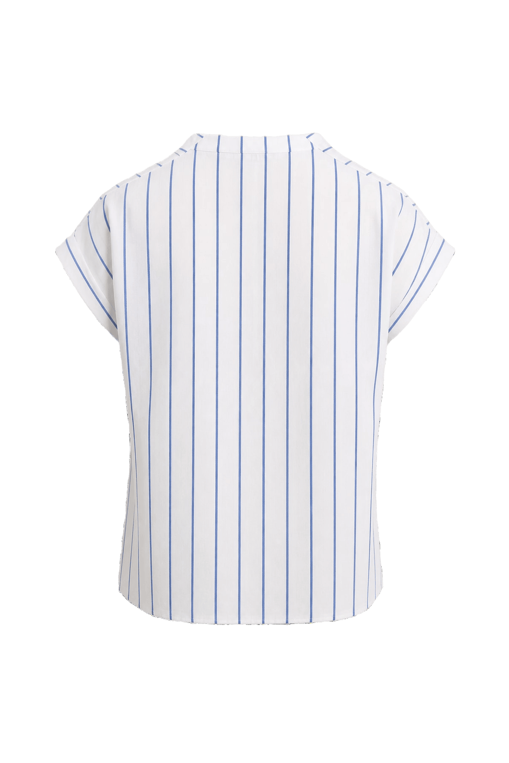 1970s White Cotton Striped Blouse - Back View
