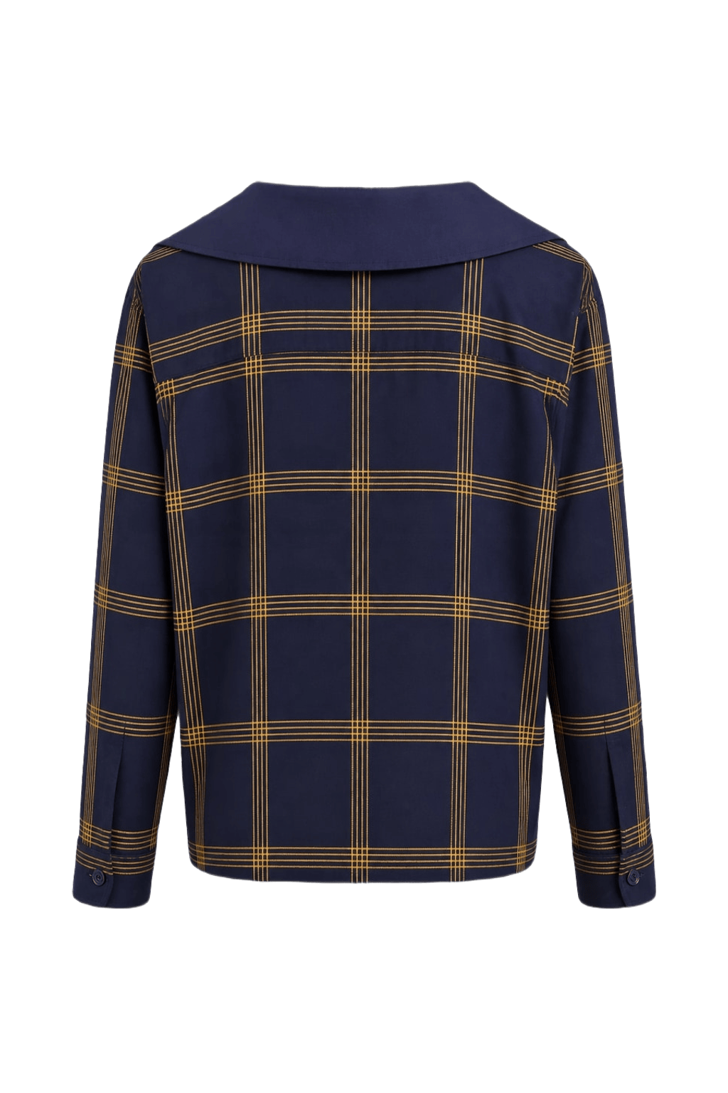1970s Navy Blue Cotton Sweater - Back View
