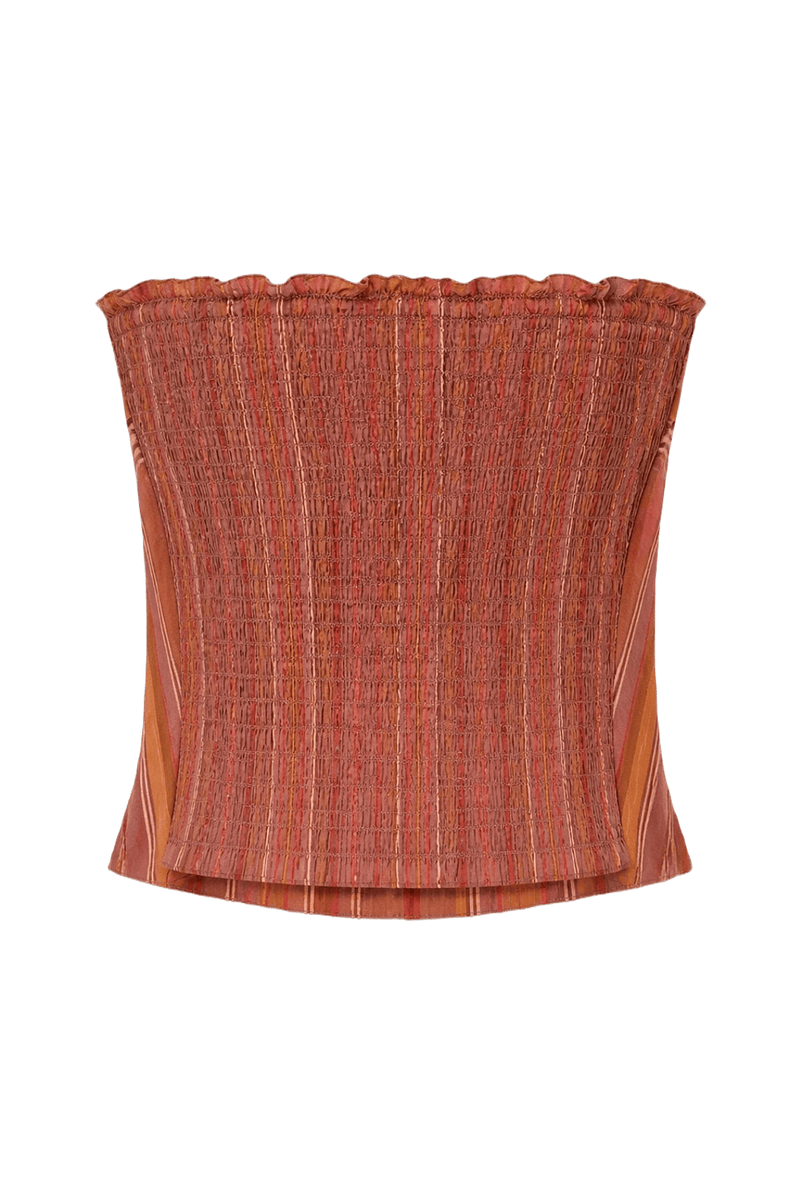 1970s Orange Cotton Blouse - Back View