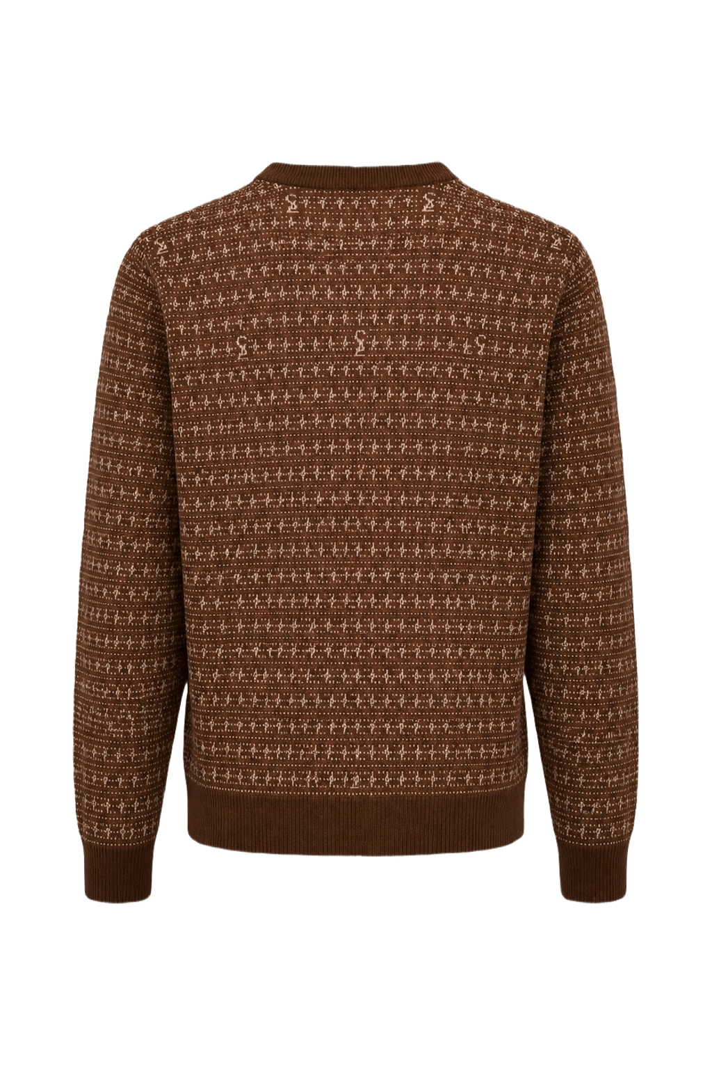 1980s Brown Cotton Blend Sweater - Back View