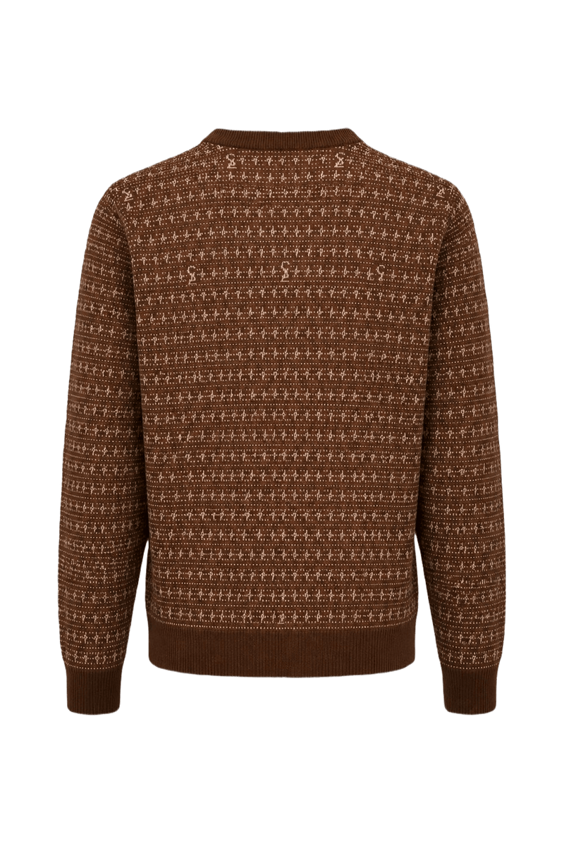 1980s Brown Cotton Blend Sweater - Back View