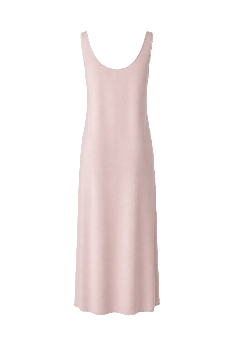 2000s Dusty Pink Silk Slip Dress - Back View