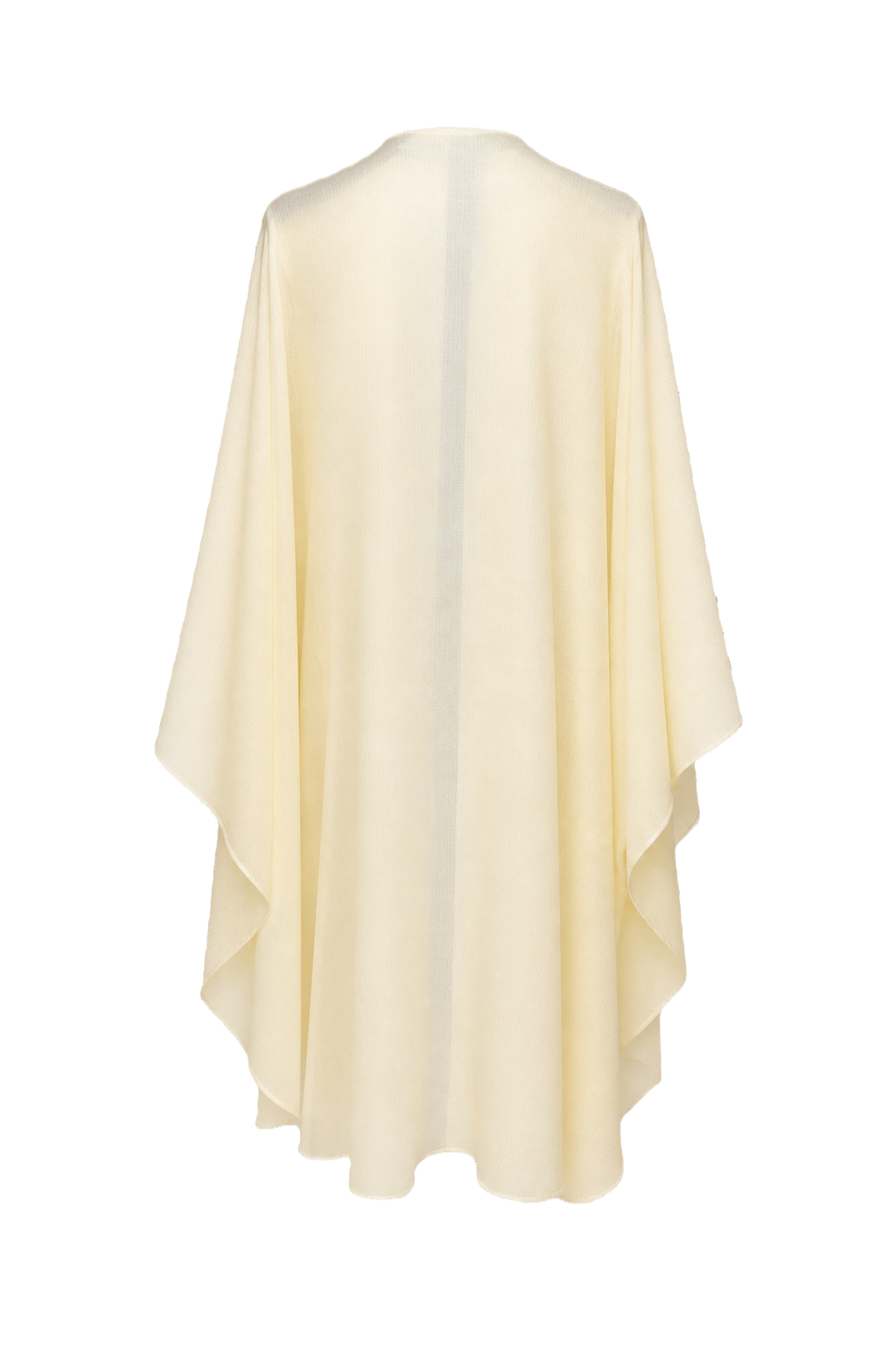 1990s Cream Polyester Cape - Back View