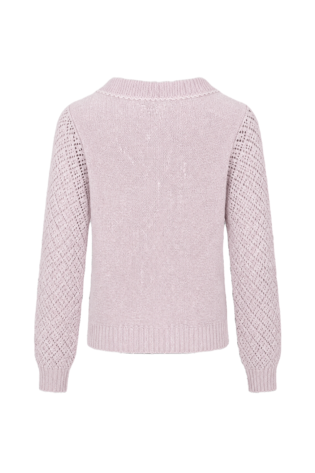 1970s Light Pink Cotton Blend Sweater - Back View