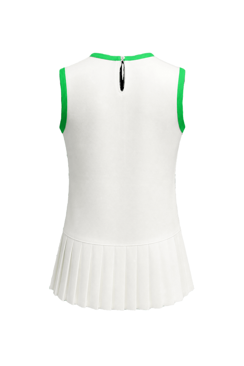 1960s White Cotton Blend Top - Back View