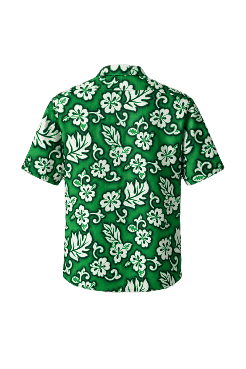 1980s Green Synthetic Shirt - Back View