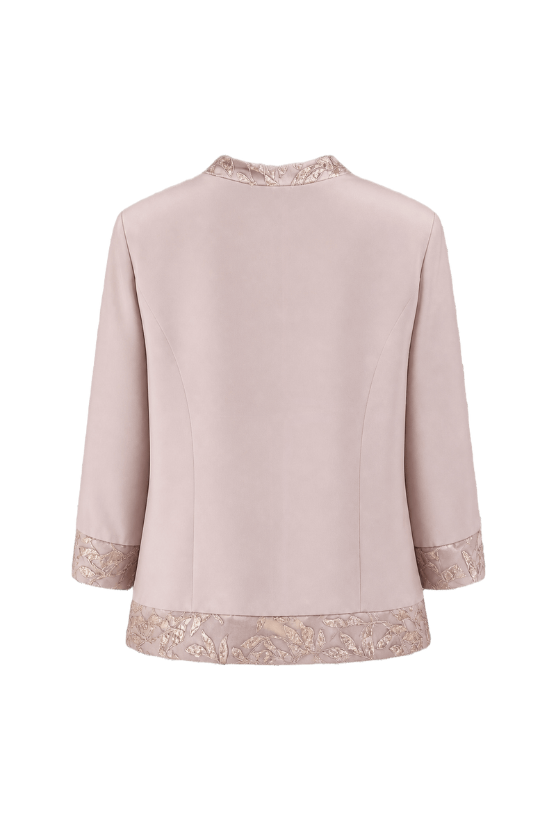 1970s Light Pink Silk-like Blouse - Back View