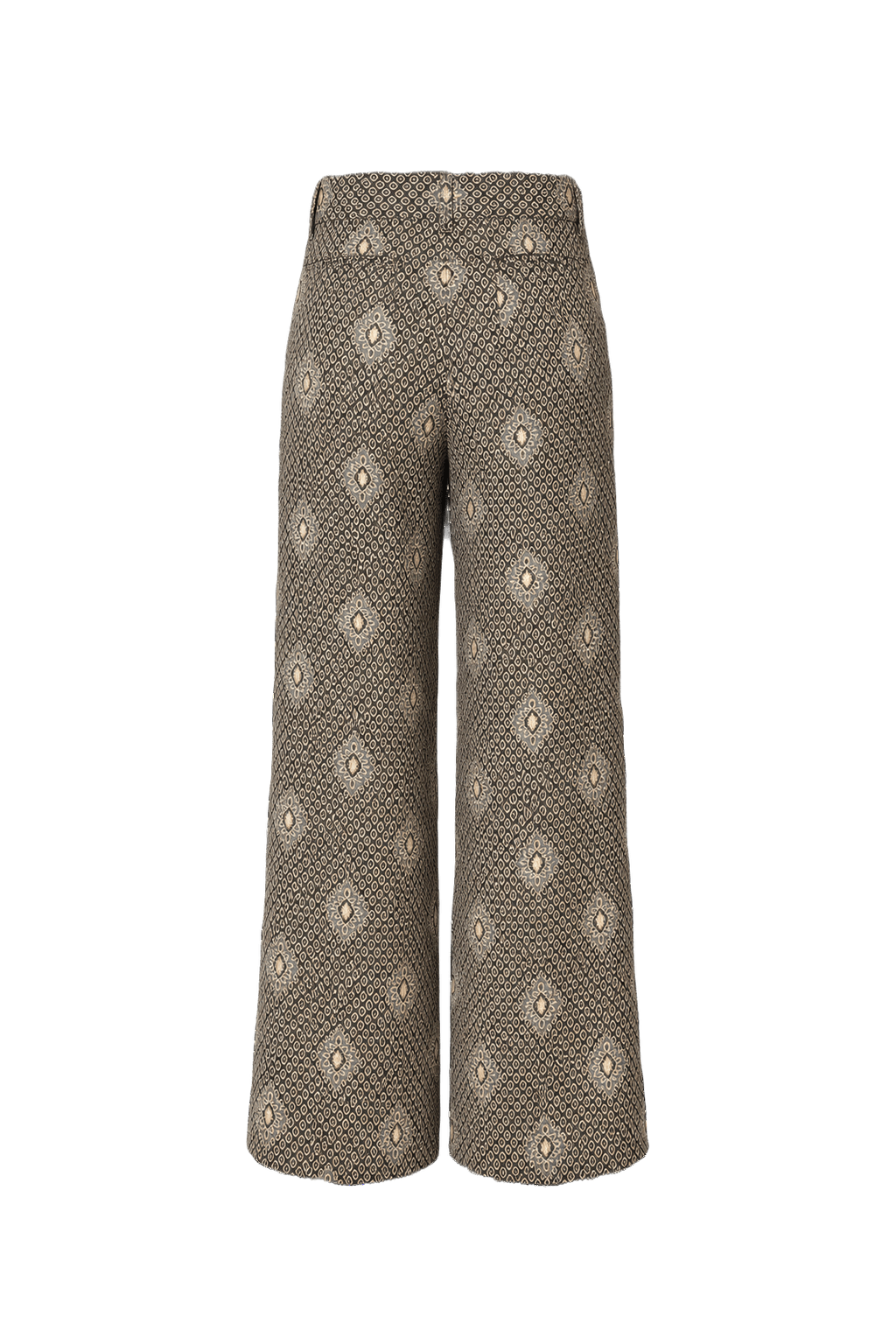 1970s Brown Silk Blend Culottes - Back View