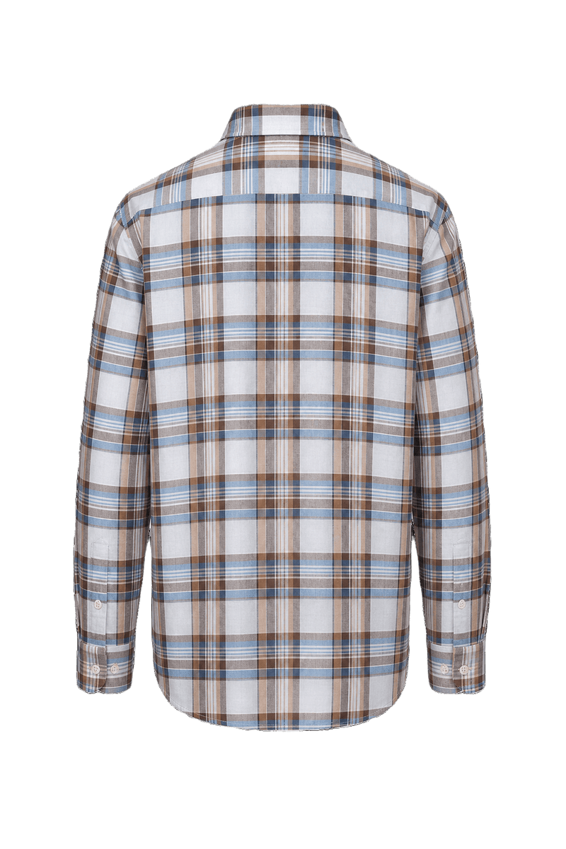 1980s Brown Cotton Shirt - Back View