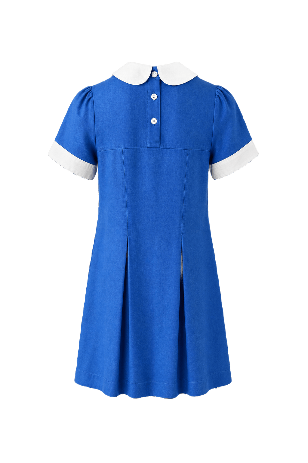 1960s Blue Cotton Dress - Back View