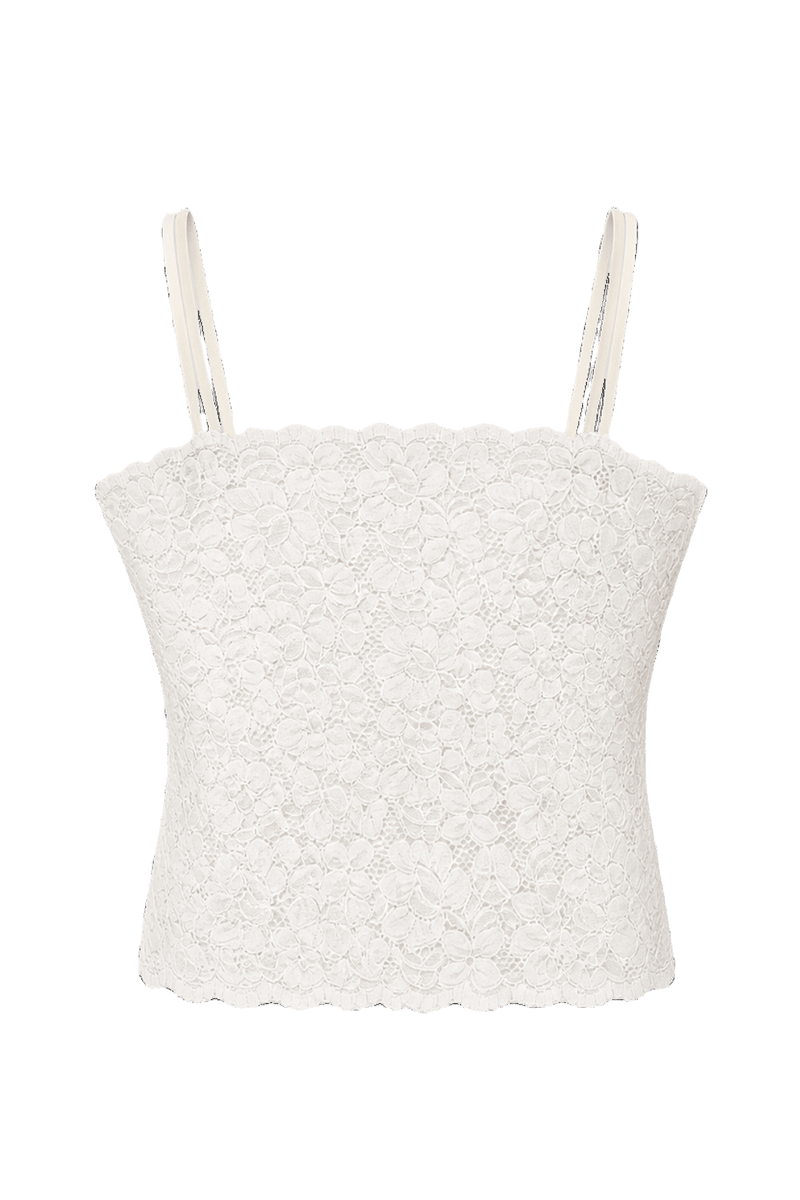 1990s Ivory Synthetic Blend Sleeveless Top - Back View