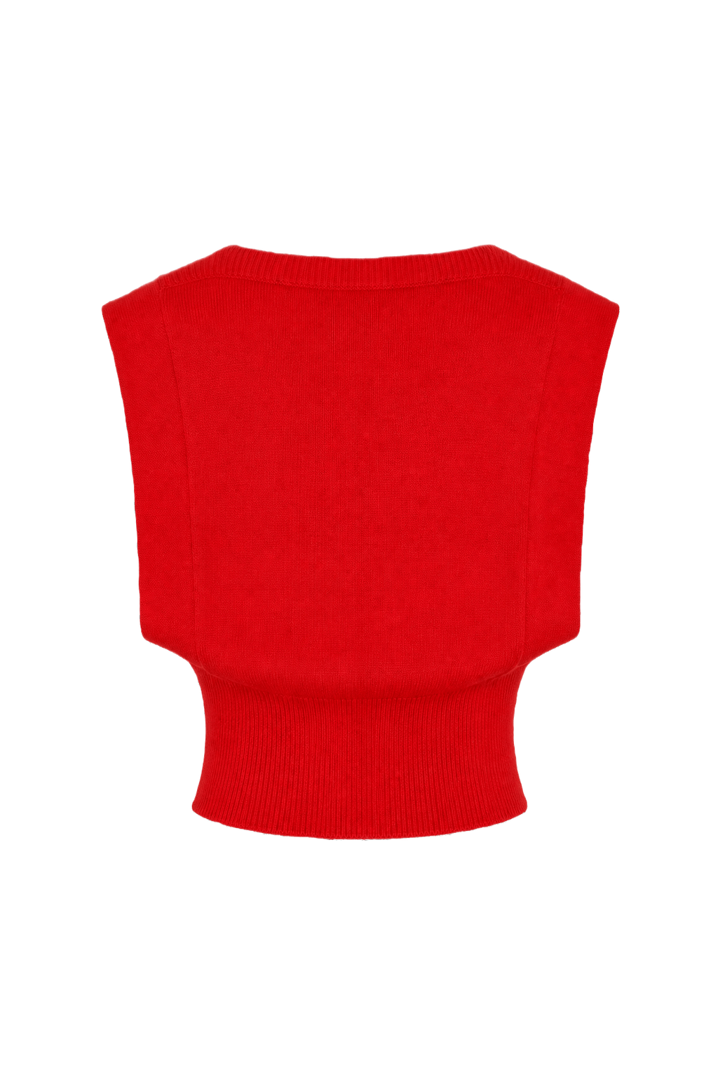 1990s Red Synthetic Blend Sweater - Back View