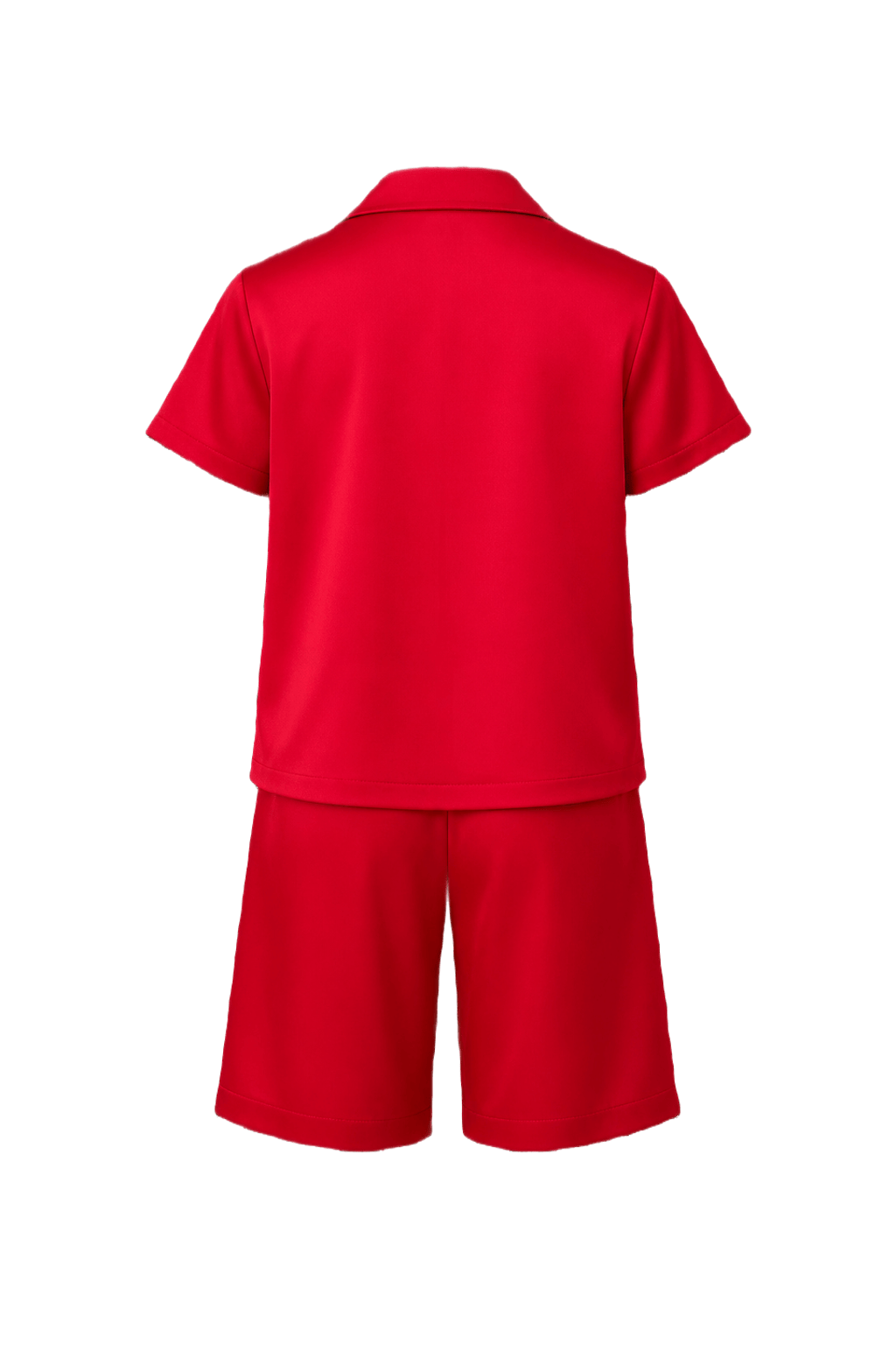 1990s Bright Red Synthetic Set - Back View
