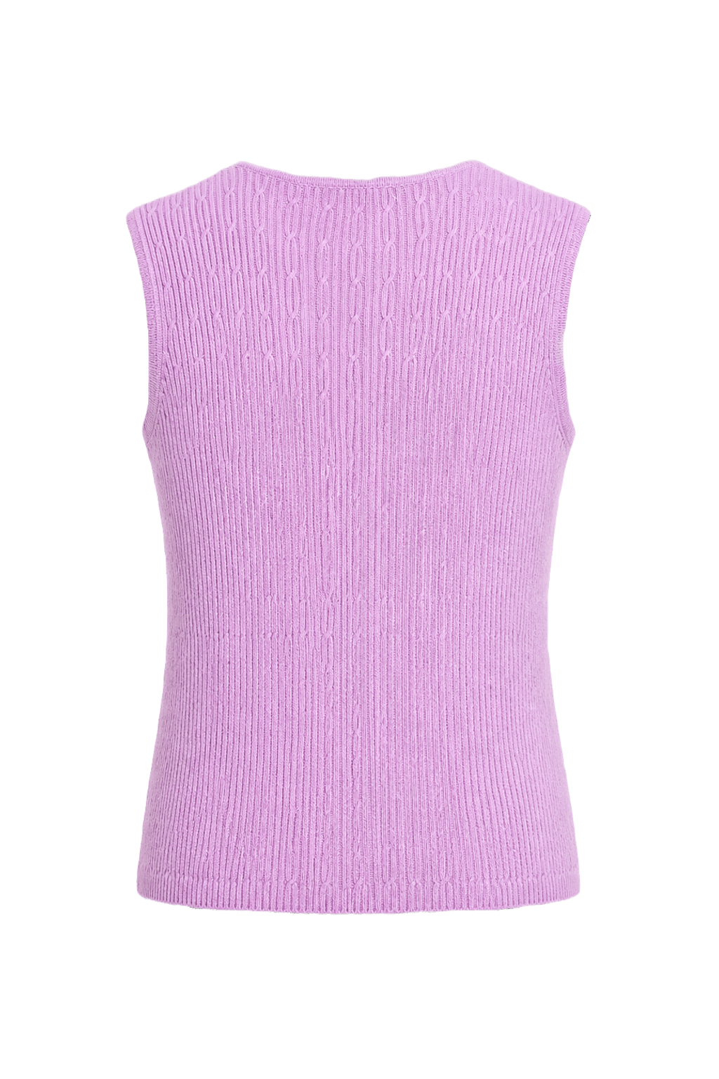 1960s Lavender Cotton Blend Tank Top - Back View
