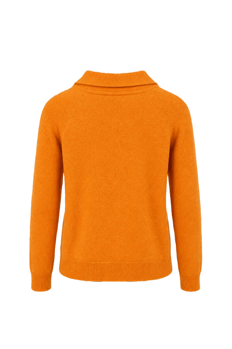 1950s Orange Wool Sweater - Back View