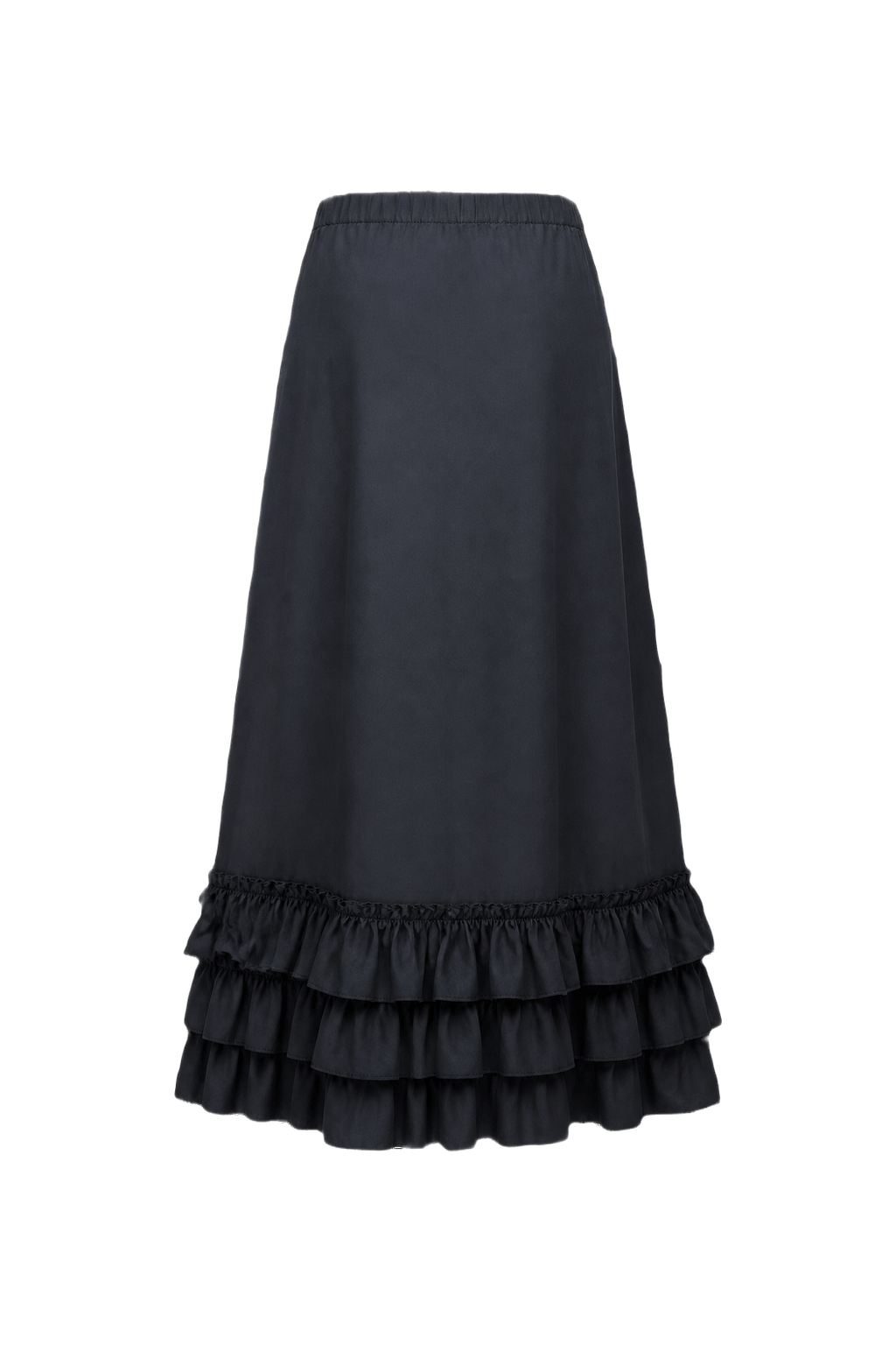 1990s Navy Blue Cotton Skirt - Back View