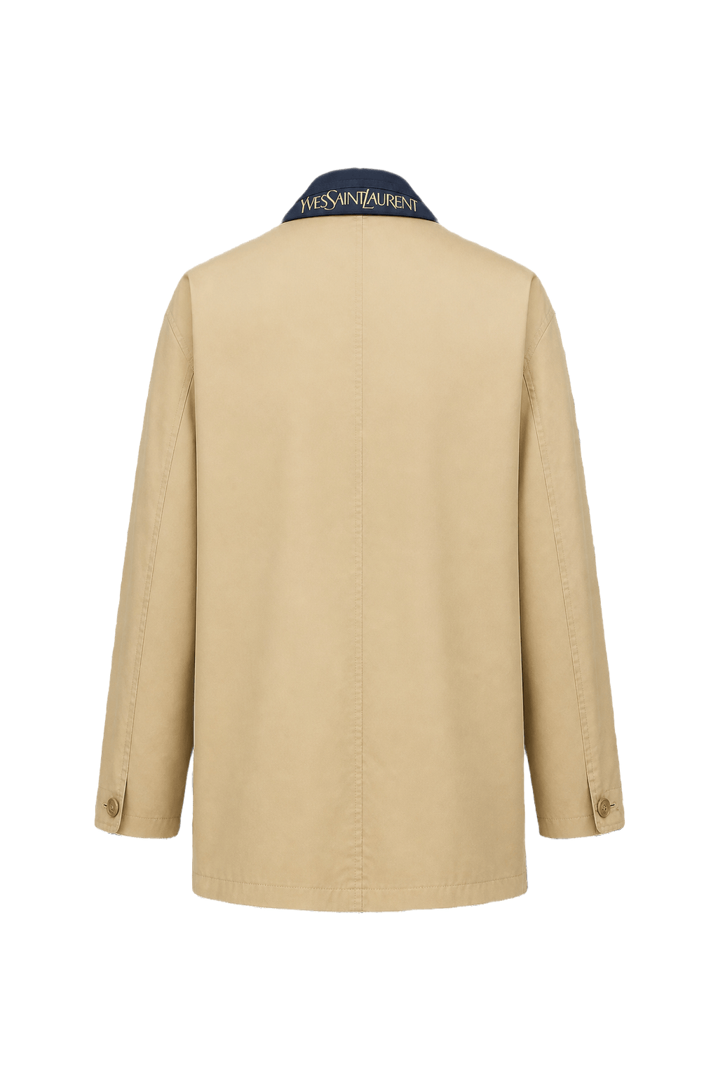 1980s Beige Cotton Blend Jacket - Back View