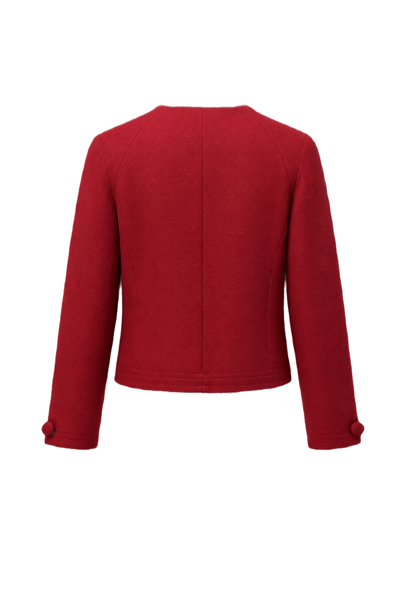 1990s Red Wool Jacket - Back View