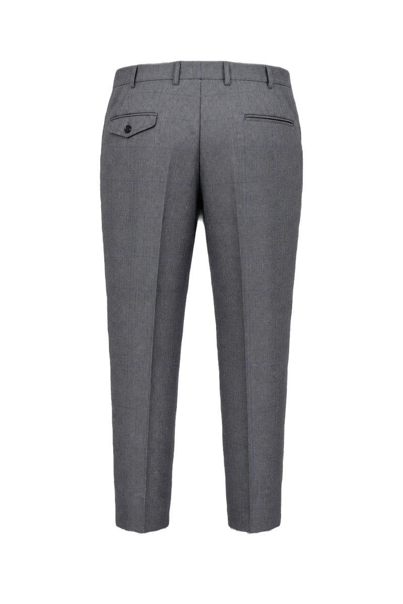 1960s Grey Wool Trousers - Back View