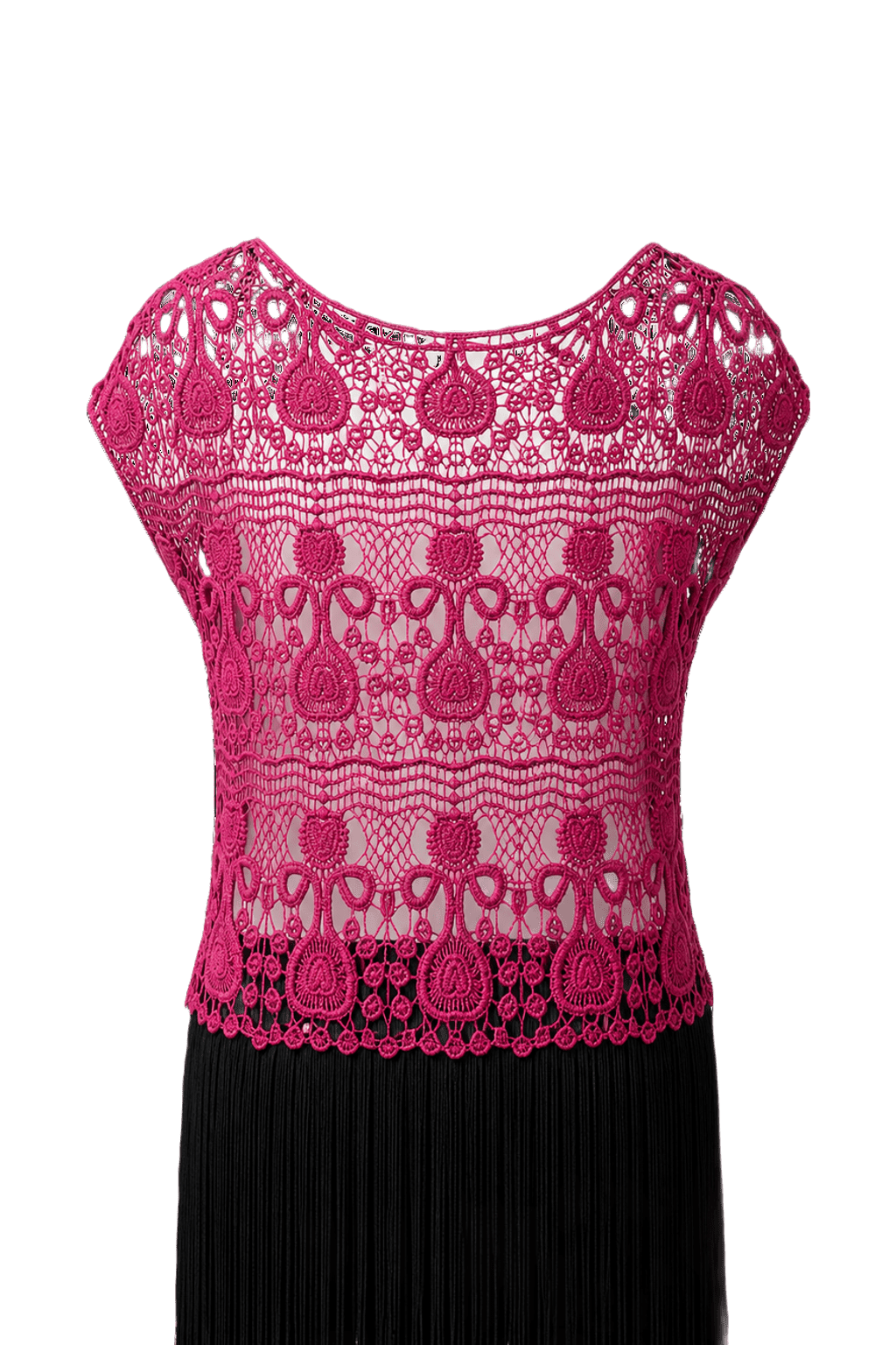 1980s Fuchsia Cotton Blouse - Back View