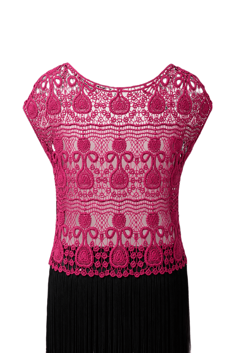 1980s Fuchsia Cotton Blouse - Back View