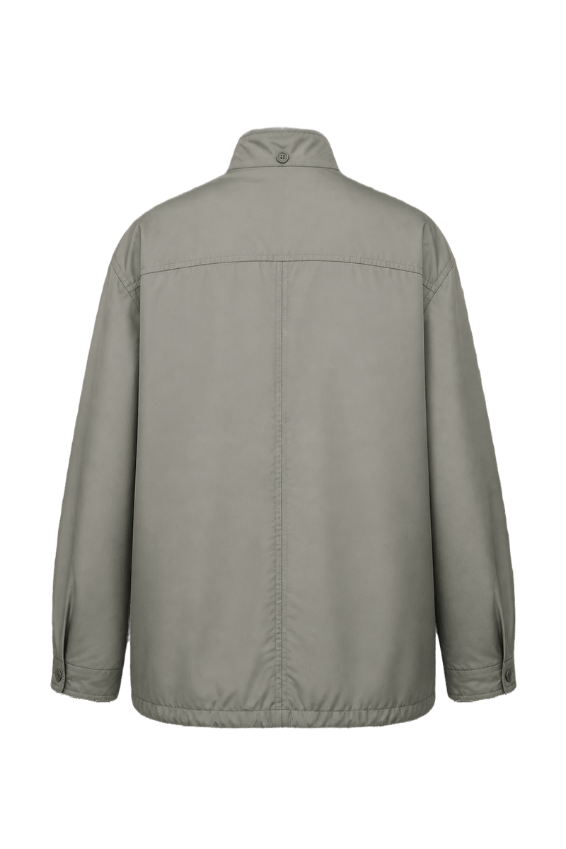 1990s Grey Polyester Jacket - Back View