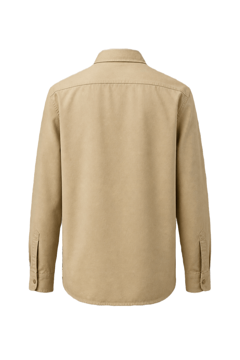 Unknown Beige Cotton Shirt - Back View