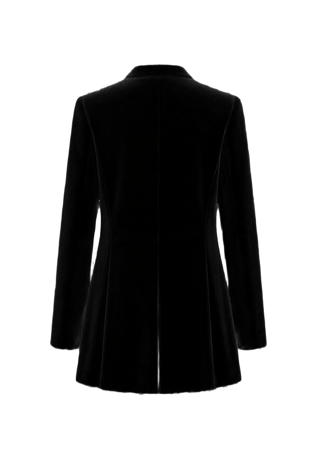 1980s Black Velvet Jacket - Back View