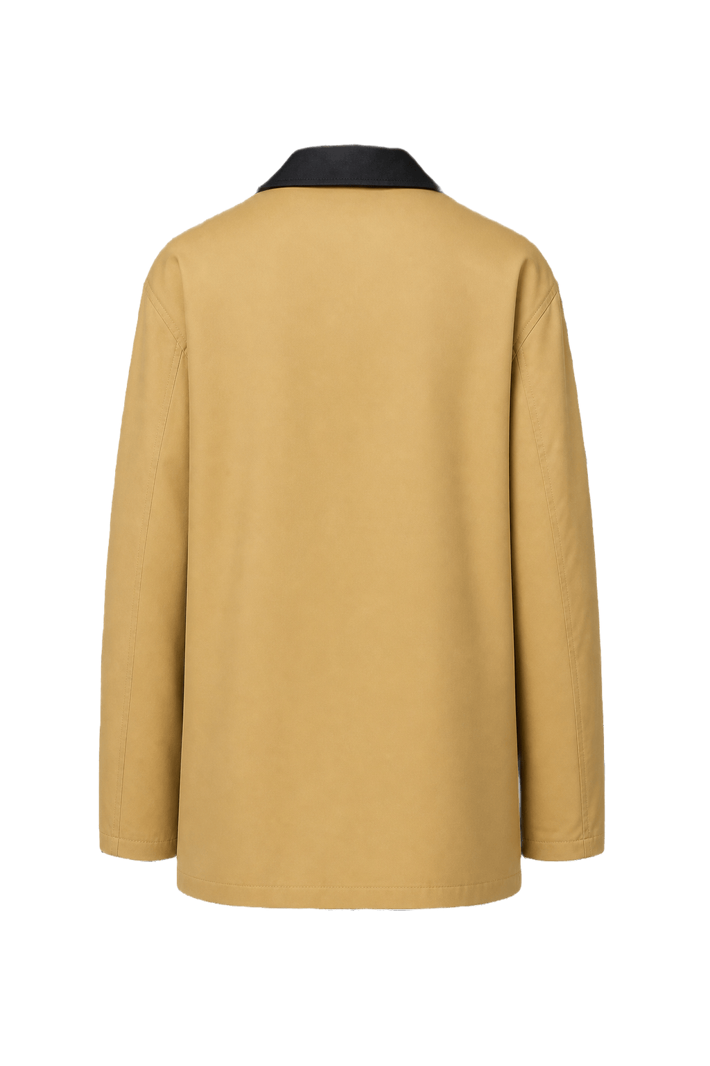 1980s Tan Polyester Jacket - Back View