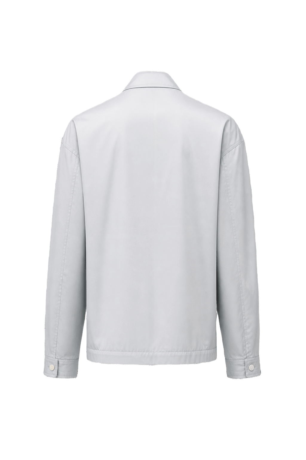 1980s Light Grey Polyester Jacket - Back View