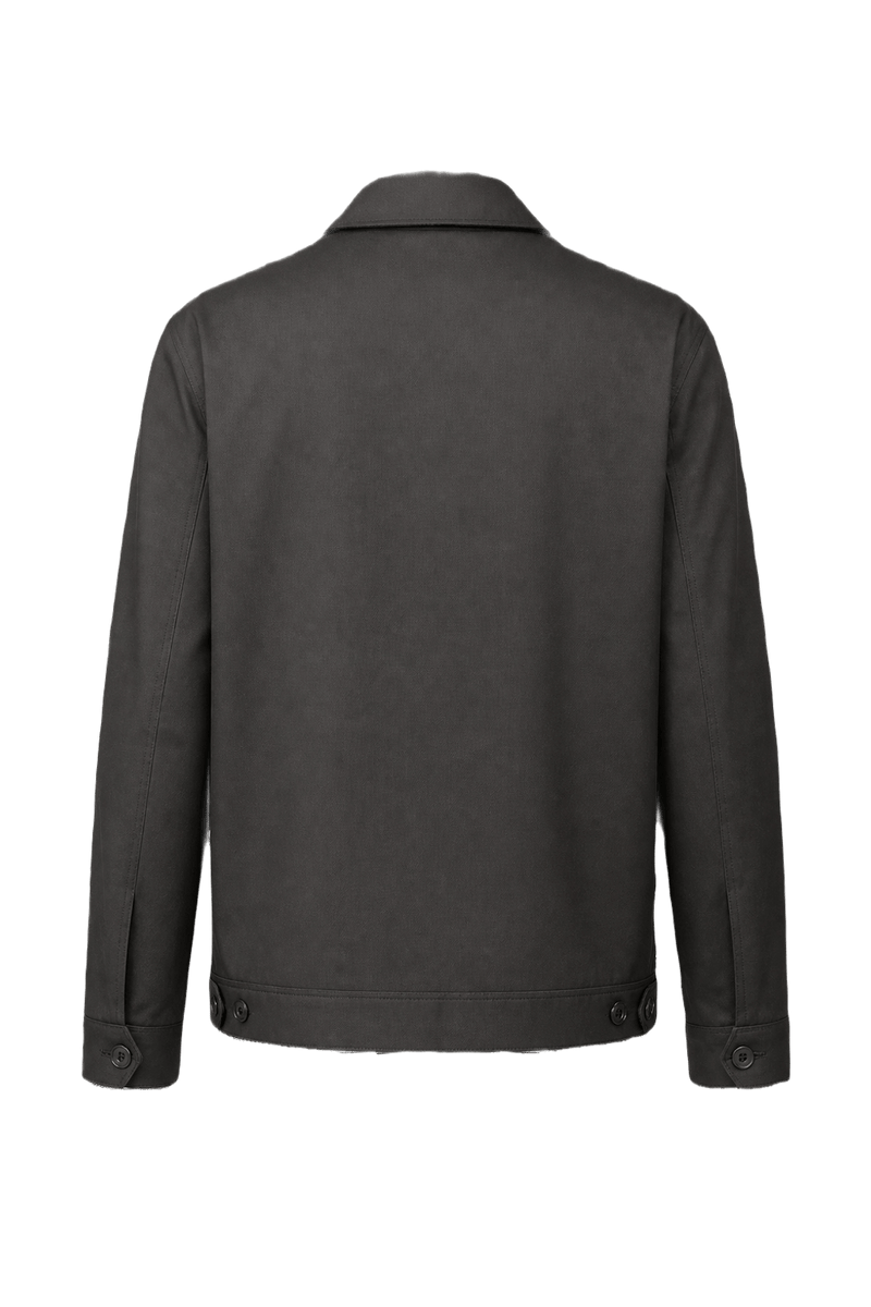 1980s Black Cotton Jacket - Back View