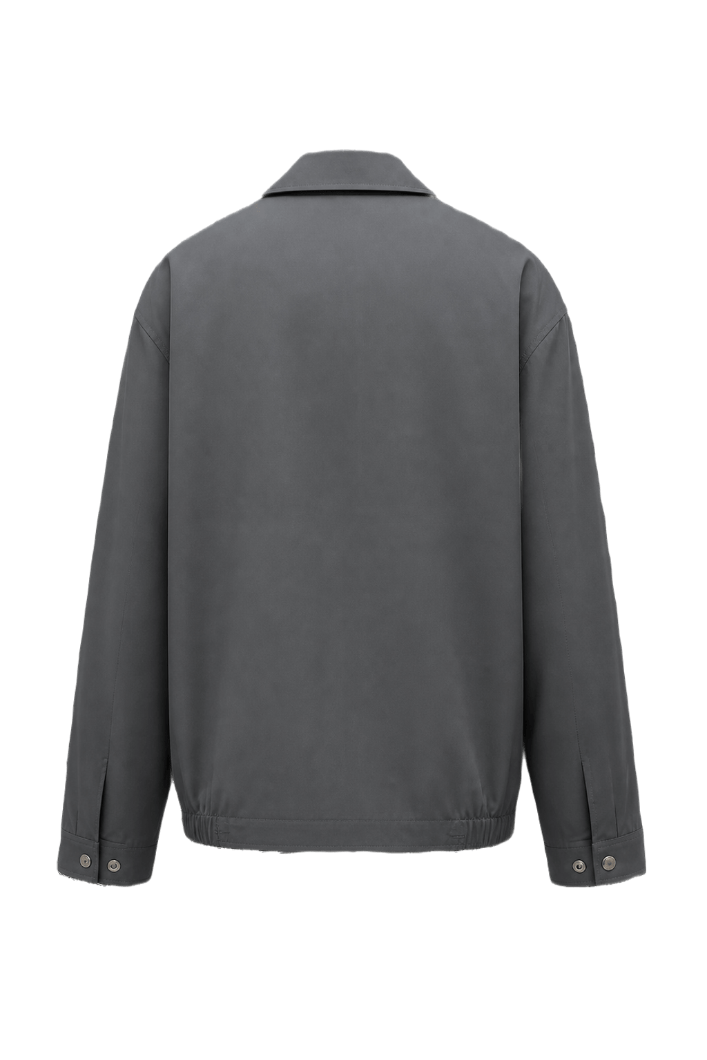 1980s Black Polyester Jacket - Back View