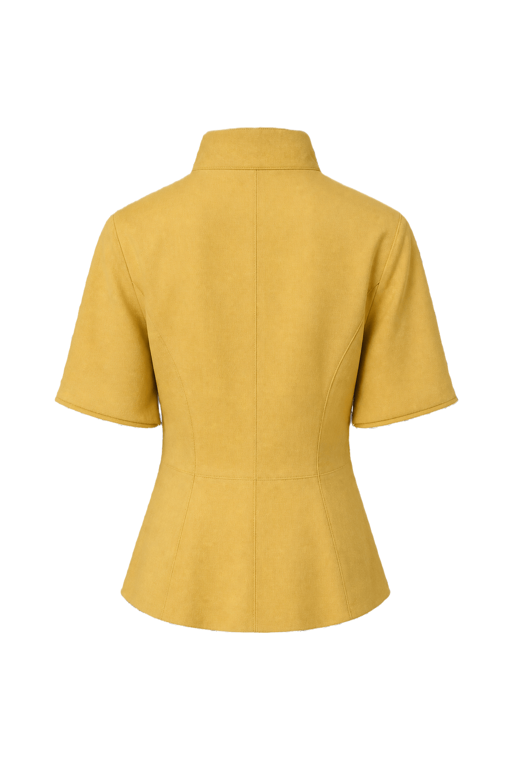 1980s Yellow Cotton Blouse - Back View