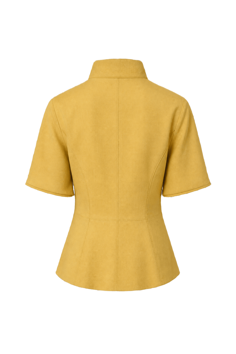 1980s Yellow Cotton Blouse - Back View
