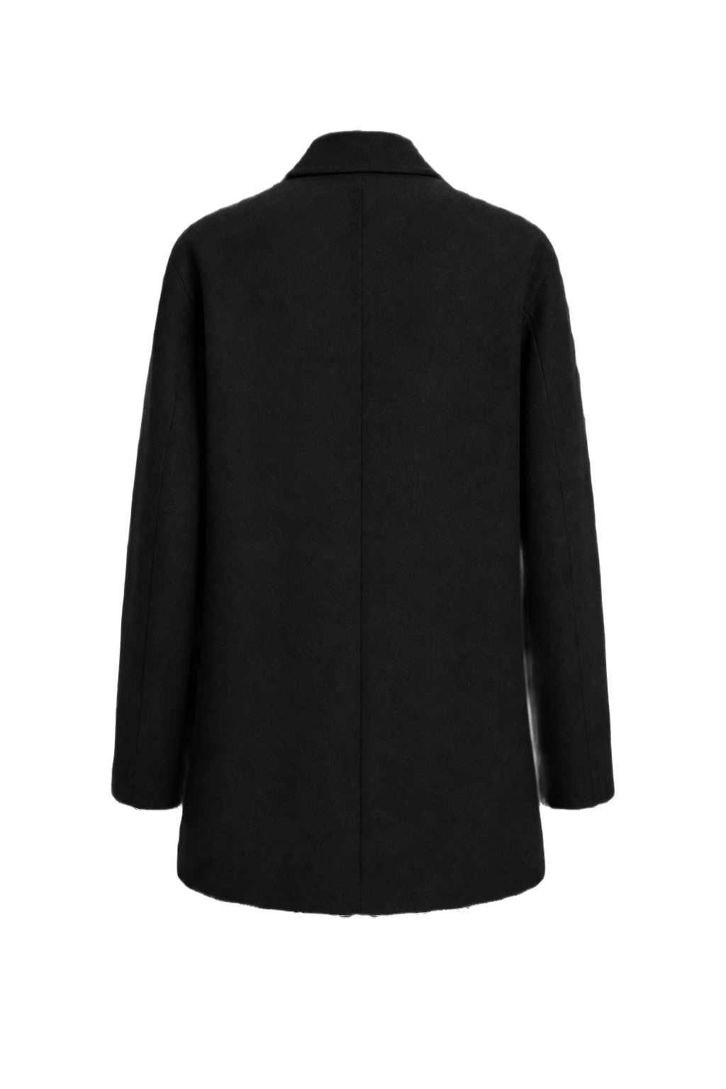 1980s Black Wool Blend Blazer - Back View